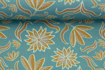 Canvas, Baumwolle, Retro Flowers by Emjo Design, Swafing, mint, 0,5 m